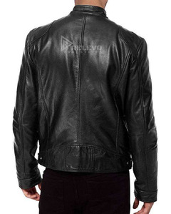 Nouvelle veste en cuir noire élégante pour homme, veste bomber en cuir pour homme, veste en cuir de crocodile personnalisée, veste en cuir noir - Product Image 6