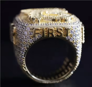 925 <b>Sterling</b> <b>Silver</b> Bezel <b>Set</b> Sleek Band Minimalist Luxury <b>Silver</b> Plated Unisex <b>Ring</b> - Product Image 3