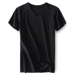 Camisetas de Cuello en V para Hombre, Altamente Recomendadas, 100% Algodón, Ropa Casual para Fitness, Precio Económico, Camisetas Casuales de Cuello en V para Hombre - Product Image 4