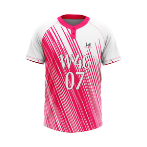 เสื้อเบสบอลแบบยูนิเซ็กซ์สั่งทำพิเศษพร้อมชื่อทีมและหมายเลขด้านหน้า ผลิตจากโพลีเอสเตอร์ 100% พิมพ์ลายด้วยความร้อน ระบายอากาศได้ดี แห้งเร็ว และป้องกันแบคทีเรีย - Product Image 2