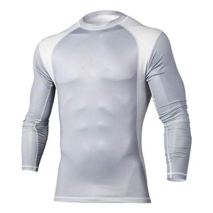 Camiseta de Compresión Transpirable de Nailon y Spandex para Jiu Jitsu Brasileño (BJJ), Rashguard Liso para Entrenamiento de MMA - Product Image 2