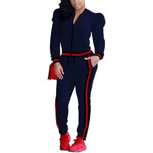 Ensemble deux pièces de survêtement léger et confortable pour femme, avec sweat-shirt imprimé à manches longues et pantalon de jogging, coupe ample - Product Image 1