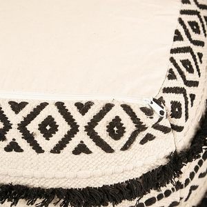 Pouf ottoman tissé de haute qualité, fait main, design bohème en tissu, poufs carrés pour le salon, décoratifs - Product Image 6