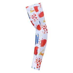 Manchons de cyclisme unisexe en Spandex et Polyester, anti-UV, à rayures noir-vert, teint uni, en stock - Product Image 3