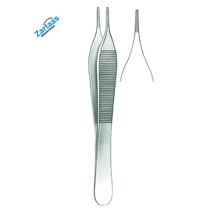 Pinces à pansements Adson en acier inoxydable 15 cm sans dents, instruments chirurgicaux manuels, fabricant et exportateur - Product Image 1