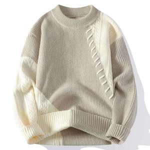 <b>Men's</b> New Fashion Autumn Winter Warm Sweater O-Neck Loose Casual Knitted Pullover Daily Streetwear Plus Size Daily Knit Sweaters - Product Image 6