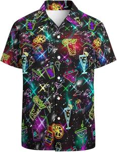 Chemise homme à manches courtes, imprimé floral tropical hawaïen, décontractée, boutonnée, colorée, pour l'été - Product Image 4