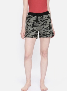 Shorts de Mujer con Estampado de Camuflaje, Cintura Media, Cordón Ajustable, Tejido de Punto, Spandex, Poliéster, Casual, Transpirable, Corte Regular - Product Image 4