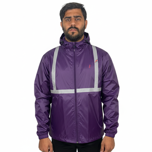 Veste coupe-vent imperméable à capuche de haute qualité pour homme, légère, matelassée en toile avec duvet, respirante. - Product Image 1