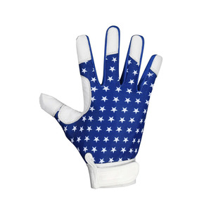 Gants de frappeur en cuir pour adultes Five B New Adult, design drapeau américain, avec super grip antidérapant pour frappeurs de terrain extérieur. - Product Image 2