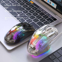 Mouse Gaming Nirkabel Attack Shark X2Pro RGB Pengisian Daya Magnetis Mouse Nirkabel Tri-mode Mouse Gaming Transparan dengan Layar