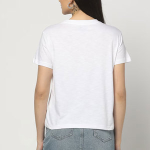 Camiseta de Verano para Mujer, Estilo Holgado y Elegante, Cuello Redondo Clásico, Manga Corta, para Uso Diario, 2025 - Product Image 4