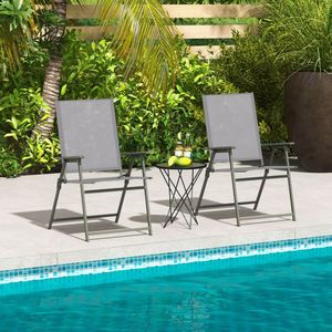 Set di 4 Sedie Pieghevoli da Esterno con Telaio in Metallo Antiruggine, Arredamento Durevole per Giardino - Product Image 6