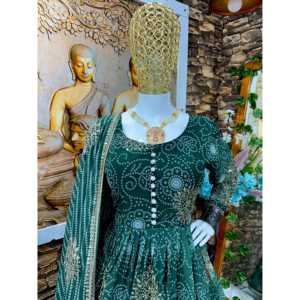 Robe Anarkali élégante et dupatta, robes de soirée élégantes pour les occasions spéciales - Product Image 2