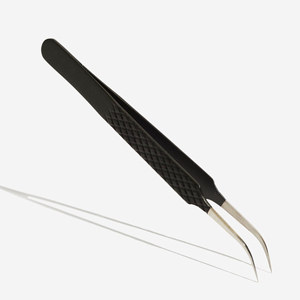 Pinces à épiler pour extensions de cils OEM personnalisables, avec grip diamanté, antistatiques, de précision, couleur personnalisée, en acier inoxydable - Product Image 4