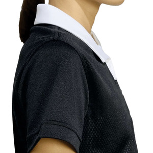 Camiseta de fútbol americano retro personalizada de malla, ligera, de alta calidad, con cuello, para mujer, negra, OEM, ODM, al por mayor - Product Image 3
