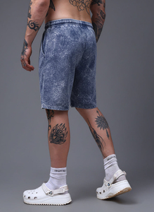 Custom Logo Vintage Distressed Sun Faded French Terry Blank Mesh Fleece Acid Wash <b>Hip</b> Hop 100% Cotton Shorts <b>for</b> Men - Product Image 4