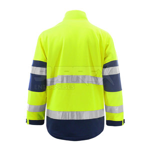 Chaqueta de Seguridad de Algodón de Alta Visibilidad con Certificación CE Bosue, Ropa Protectora Transpirable con Cinta Reflectante para Trabajo y Entrenamiento al Aire Libre - Product Image 6