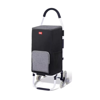 Chariot de courses pliable personnalisé à 2/4/6 roues |   Chariot en acier portable avec roues pour monter les escaliers et faciles à nettoyer