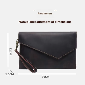 Business Modern Vintage Durable Genuine Leather Sling Waterproof <b>Laptop</b> <b>Sleeve</b> with Handle Closure for Daily Use LS-0233 - Product Image 2