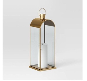 Elegant Selling Rectangle shape Premium Portable Centerpiece Metal &Glass <b>Lantern</b> With Gold Finish <b>Candle</b> <b>Lantern</b> for Outdoor - Product Image 1