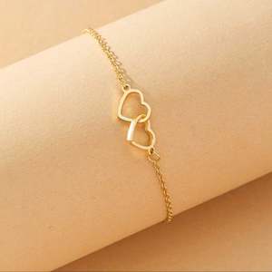 Hallmark Silver Couple Love Heart Gold Plated Fashion Bracelet - Product Image 2