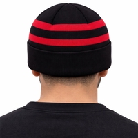 Bonnet d'hiver unisexe en acrylique tricoté à 100 % - Ajustement extensible, port confortable, surface texturée, prêt pour le cyclisme