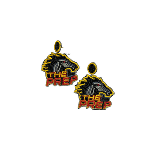 Boucles d'oreilles pendantes tête de cheval perlées, faites à la main sur mesure, en perles de rocaille, bijoux fantaisie tendance, accessoire unisexe - Product Image 1