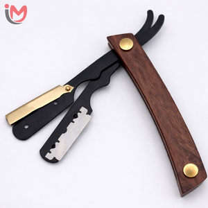 Professional Straight Razor Shaving Strop Premium Stainless Steel wood Handle Barber Shaver for <b>Men</b> Home Salon Grooming Use OEM - Product Image 1