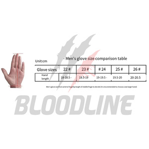 Guantes de motocicleta de cuero Bloodline, guantes deportivos negros para ciclismo, guantes de cuero sin forro hasta la muñeca - Product Image 6