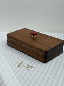 2 Layers <b>Stackable</b> Walnut Wood Jewelry <b>Storage</b> <b>Box</b> Display Tray for Jewelry - Product Image 3