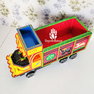 รถบรรทุกไม้เพ้นท์ลายด้วยมือ ผลิตในอินเดีย สินค้าแฟชั่นในกลุ่มงานหัตถกรรม - Product Image 2