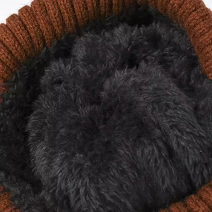 Bonnet épais et chaud pour l'hiver, doux et confortable, unisexe, style streetwear, minimaliste, rétro, tendance - Product Image 4