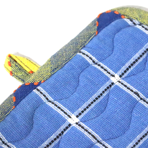 High Water Absorbency Yarn Dyed Checkered Pattern Pot Holder 100% Cotton Canvas Recycled <b>Trivets</b> Pot Holders Wholesale in India. - Product Image 4
