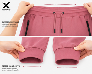 Pantalones Deportivos de Felpa para Mujer, con Cordón Elástico, Bolsillos Laterales, Estilo Casual para Otoño, Corte Regular, Peso Medio, Joggers Planos para Mujer - Product Image 5
