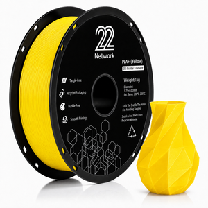 Filamento PLA+ Amarillo 22Network al por Mayor, Bobina de 1.75mm y 1KG, Filamento para Impresora 3D Industrial de Alta Velocidad 300mm/s, OEM ODM - Product Image 1