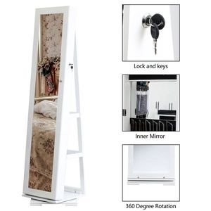 Armadio Guardaroba con Specchio a 360 Gradi in PVC, Antiumidità, Super Contenitore per Gioielli - Product Image 4