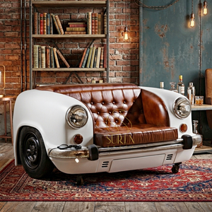SUREN SPACE Iron Car Sofa for Hotel & Living Room Use <b>Antique</b> Craftsman Design - Product Image 1