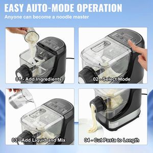 Macchina Elettrica per Pasta 150W, 8 Forme di Pasta, 4 Modalità Intelligenti, Capacità 500g di Farina, Macchina Automatica Portatile per Fare la Pasta - Product Image 2