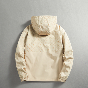 Veste d'extérieur vierge personnalisable avec logo, coupe-vent imperméable, manteau décontracté oversize pour homme - Product Image 2
