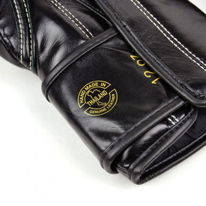 Guantes de Boxeo Fairtex Glory Negros y Amarillos, Estilo Nuevo, Ligeros, Profesionales, con Cierre de Gancho y Bucle, Modelo CP-BG-120 - Product Image 4
