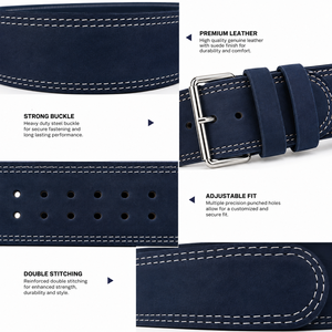 Ceinture de musculation confortable conçue pour les squats, les soulevés de terre, la musculation, la force athlétique et les entraînements de musculation efficaces. - Product Image 5