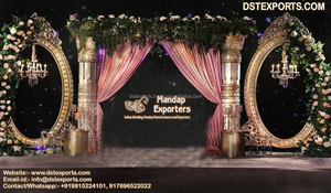 เวทีงานแต่งงานแบบดั้งเดิมของอินเดียเวทีสีทองแบบอินเดีย - Product Image 6