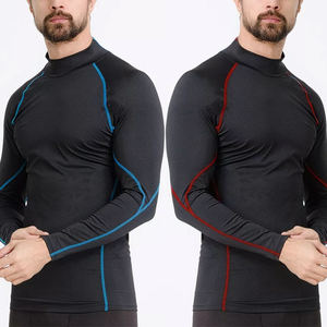 New Arrival 2026 Customized Logo Silk Screen Printed Mens Long Sleeves All Black Surfing Rash Vests Swimming Rash Guards - Product Image 6