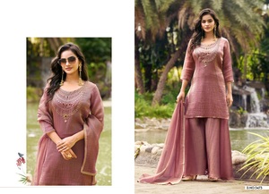 Fabzoo <b>Women</b> <b>Kurta</b> Palazzo Set with Dupatta | Embroidered Ethnic Kurti Pant Set | Festive Traditional Indian Suit Set for <b>Women</b> - Product Image 3