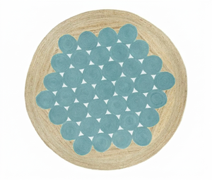 NYKO MART JR-58E <b>Round</b> Handmade Organic Jute Bohemian Eco-Friendly Solid Color Interior Decorative <b>Rug</b> Wholesale Bulk - Product Image 3