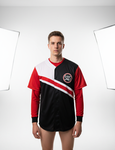 Camiseta de Béisbol Personalizada Unisex de Alta Calidad, Ropa Deportiva Transpirable para Adultos, Tallas Grandes, Uniforme Sublimado con Logotipo Bordado - Product Image 1