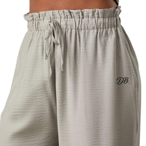 Pantalones informales de pierna ancha para mujer, suaves y ligeros, con cordón, cintura alta, corte holgado, pantalones rectos, cómodos para el uso diario - Product Image 4