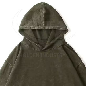Sweat à capuche décontracté en coton délavé à l'acide, coupe confortable, qualité export - Product Image 6