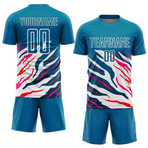 Uniforme de football à manches courtes personnalisé 100% polyester, qualité supérieure, respirant, antibactérien, séchage rapide, sangle réglable - Product Image 3